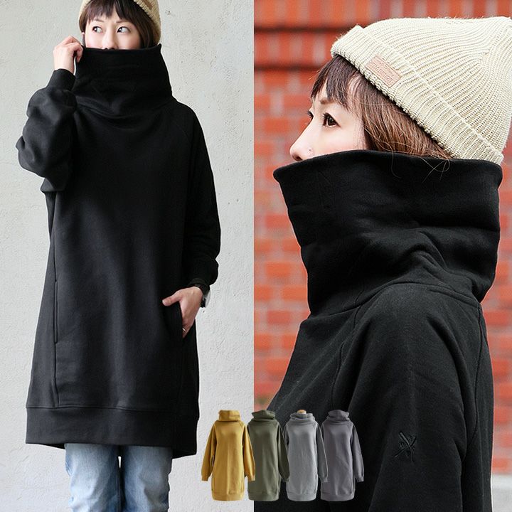 暖かい 着痩せ ワンピース 裏起毛 スウェット ロング丈 しっかり