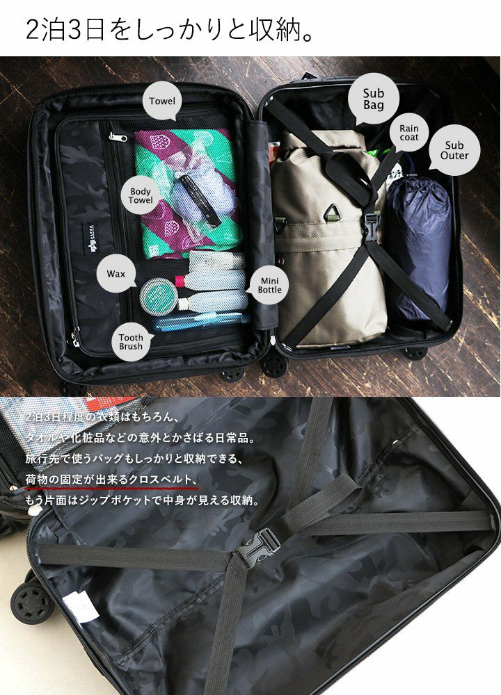 アルファインダストリーズ) ALPHA INDUSTRIES INC. キャリーケース