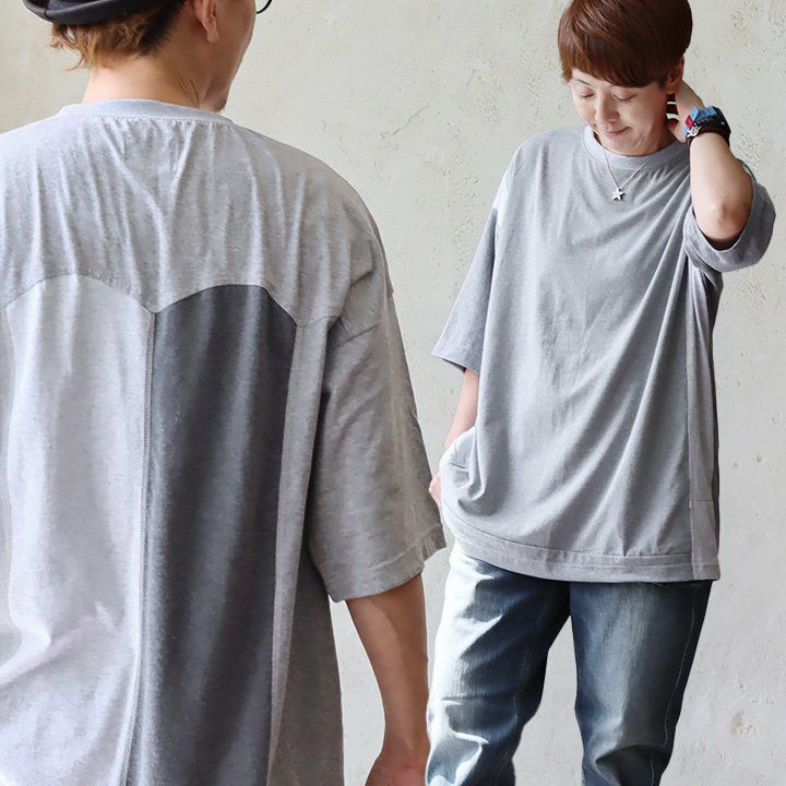 リメイク 古着 ラグランスリーブ Ｔシャツ レイヤードデザイン Revo. tシャツ オーバーサイズ ヴィンテージライク プリント