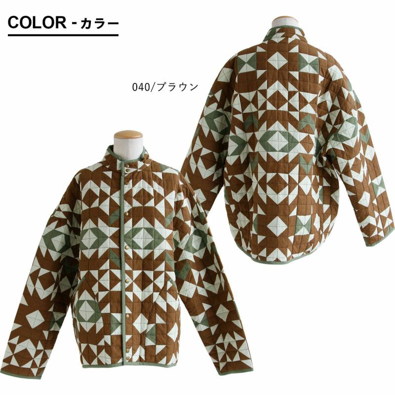 Johnbull ジョンブル ジャケット キルトジャケット レディース 幾何学