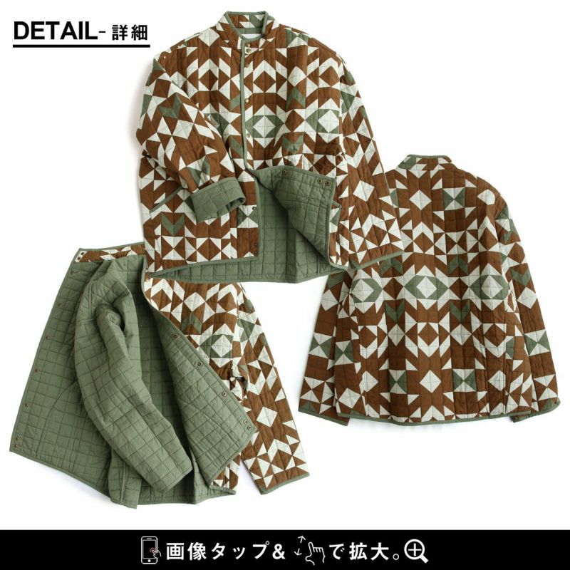 Johnbull ジョンブル ジャケット キルトジャケット レディース 幾何学