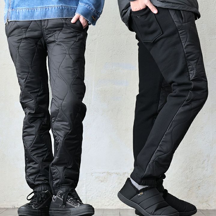 ダウンパンツ メンズ レディース スウェット 切り替え すっきり 細見え スリム 撥水 シンサレート 中綿 USAコットン 裏起毛 暖かい しっかり 丈夫 伸びる ウエストゴム 裾リブ テーパード 通勤 通学 釣り ゴルフ アウトドア カジュアル パティ OAR’S オールズ ダウンパンツ メンズ レディース スウェット 切り替え すっきり 細見え