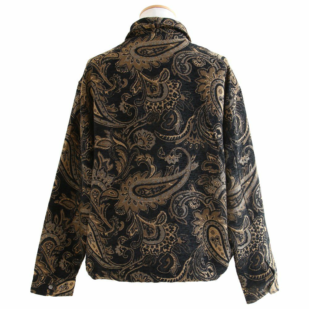 ジャケット 長袖 メンズ レディース ペイズリー 総柄 ゴブラン 刺繍
