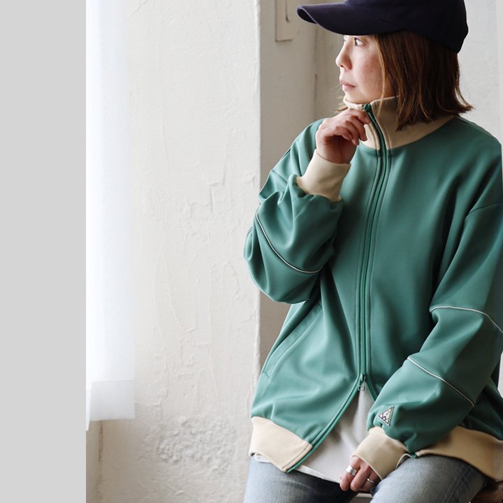 ジャージ おしゃれ メンズ レディース 長袖 ワイド ハイネック