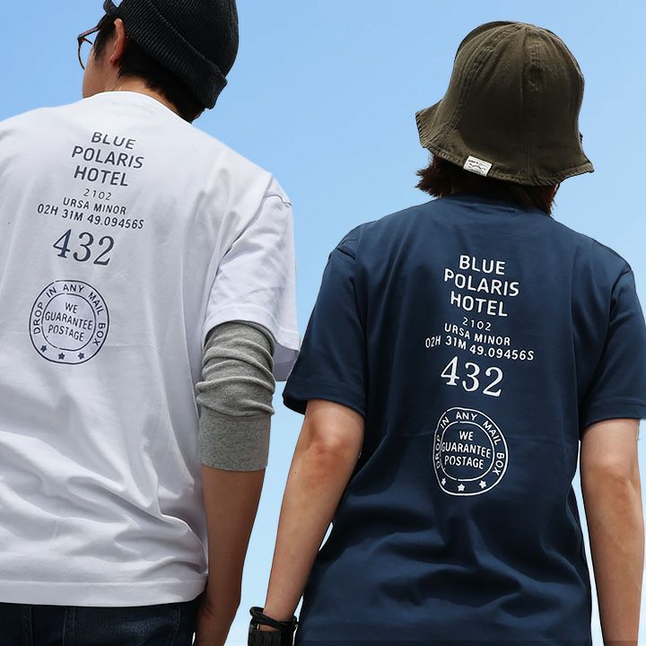 Polaris バンT 半袖 Tシャツ M ネイビー 紺