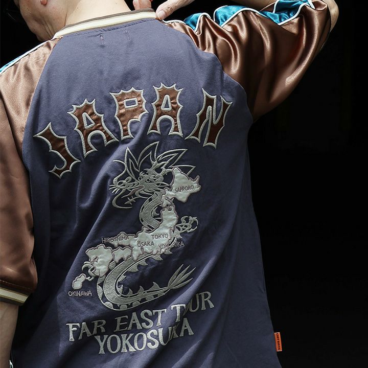 KRIFF MAYER 日本 限定 ワシ スカジャン unisex サテン KRIFF MAYER クリフメイヤー メンズ ユニセックス アウター