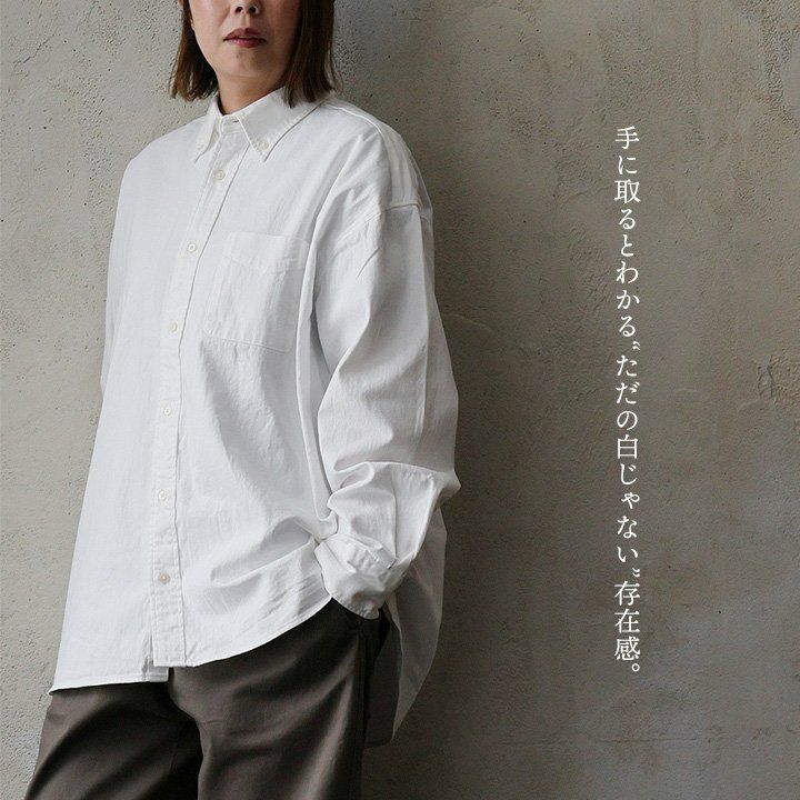 シャツ 長袖 メンズ レディース ボタンダウン 綿100 コットン 日本製